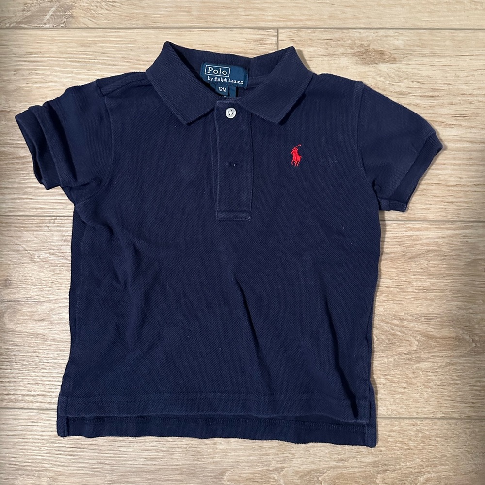 Navy polo shirt - 12m